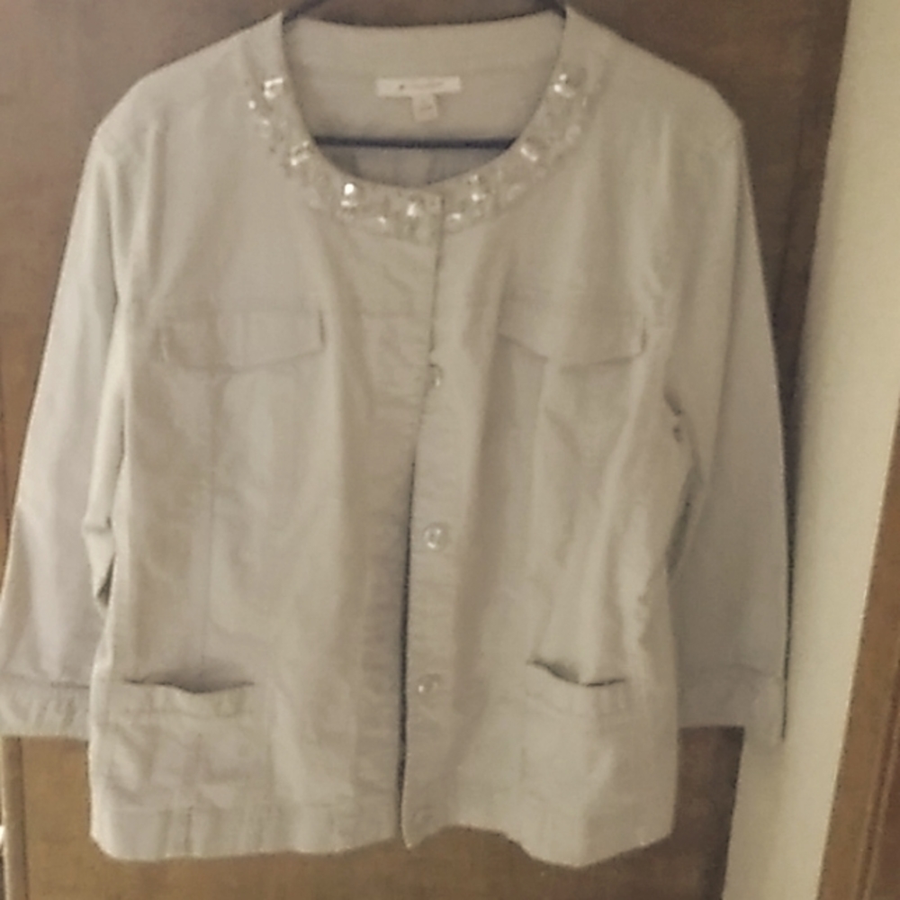 Tan jeans & Jacket set